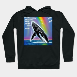 Humpback Whale Rainbow Hoodie